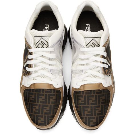 fendi white high top sneakers|fendi fancy chunky sneakers.